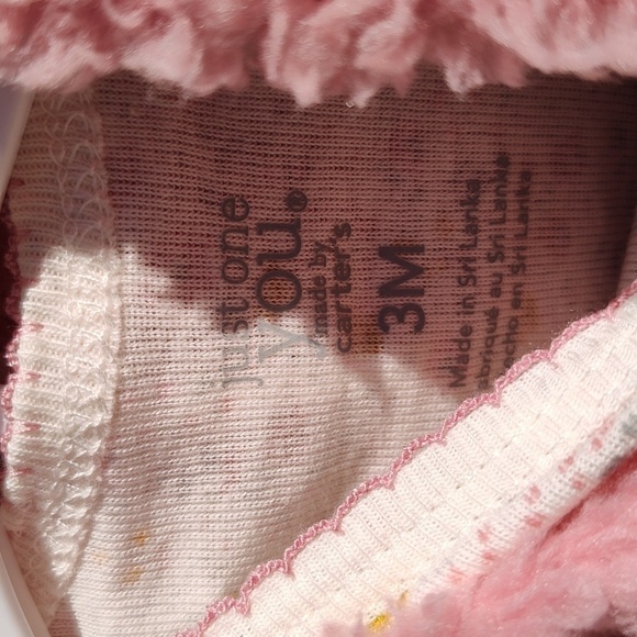 NWT Carter's infant baby faux fur 3 piece set and onsie 3 months - Picture 6 of 8